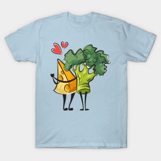 broccoli cheese lover couple T-Shirt